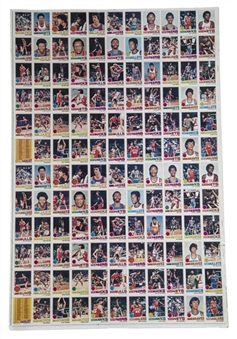 1977 Topps Basketball Uncut Sheet (132 Cards) – Featuring Erving (2), Maravich (2) and Havlicek (2)